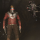 Chris Pratt as Star-Lord on the set.